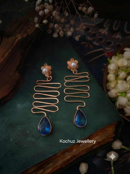 EAR1314 - Glass Stone Minimal Earrings