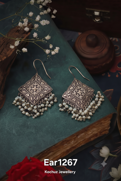 EAR1267 - Silver Look Alike Jhumka