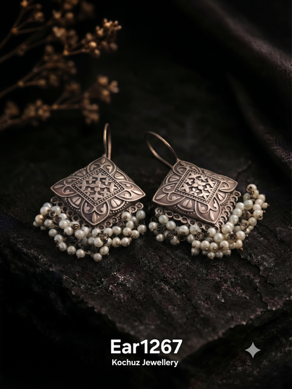 EAR1267 - Silver Look Alike Jhumka