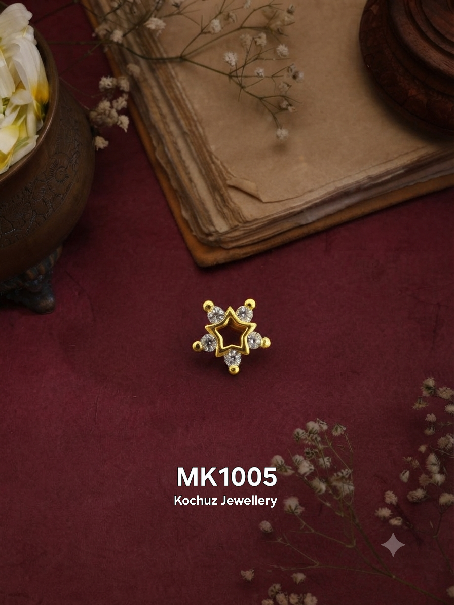 MK1005 -24 Karat Gold Plated Nose Pin