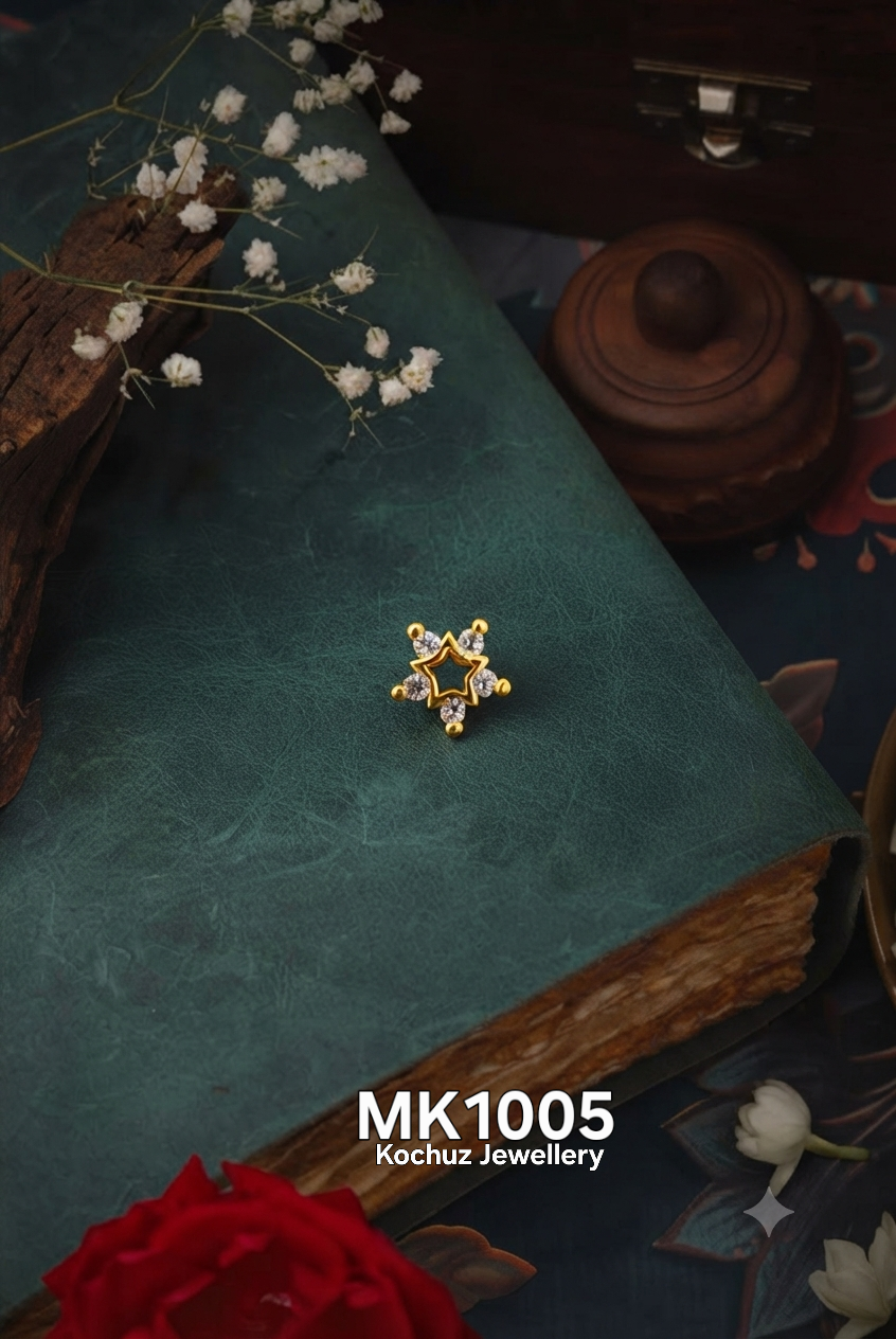 MK1005 -24 Karat Gold Plated Nose Pin