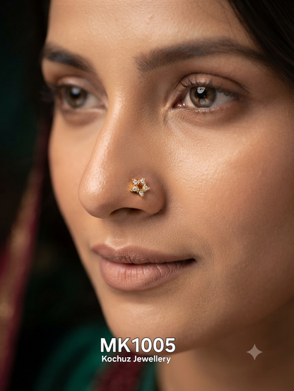 MK1005 -24 Karat Gold Plated Nose Pin