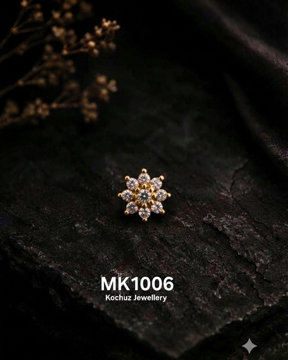 MK1006 -24 Karat Gold Plated Nose Pin