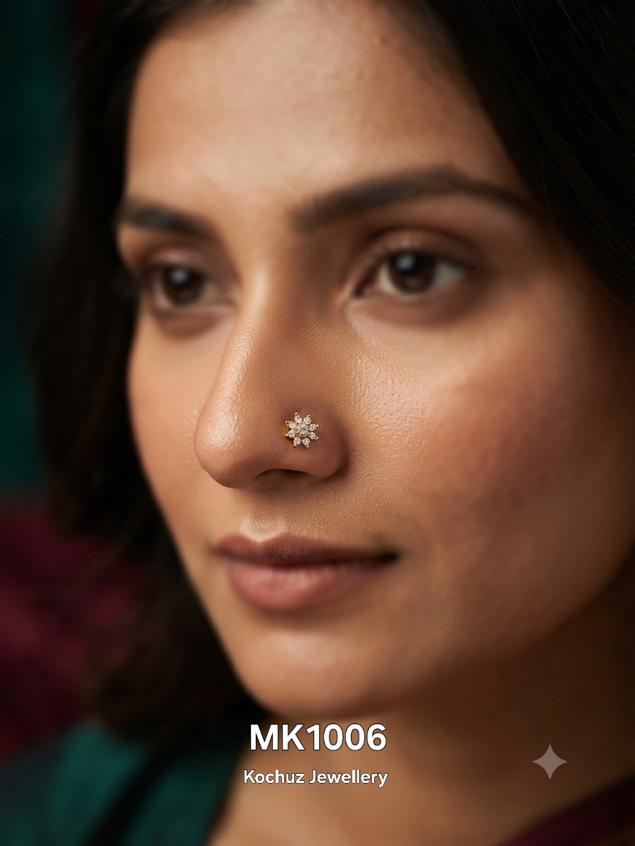 MK1006 -24 Karat Gold Plated Nose Pin
