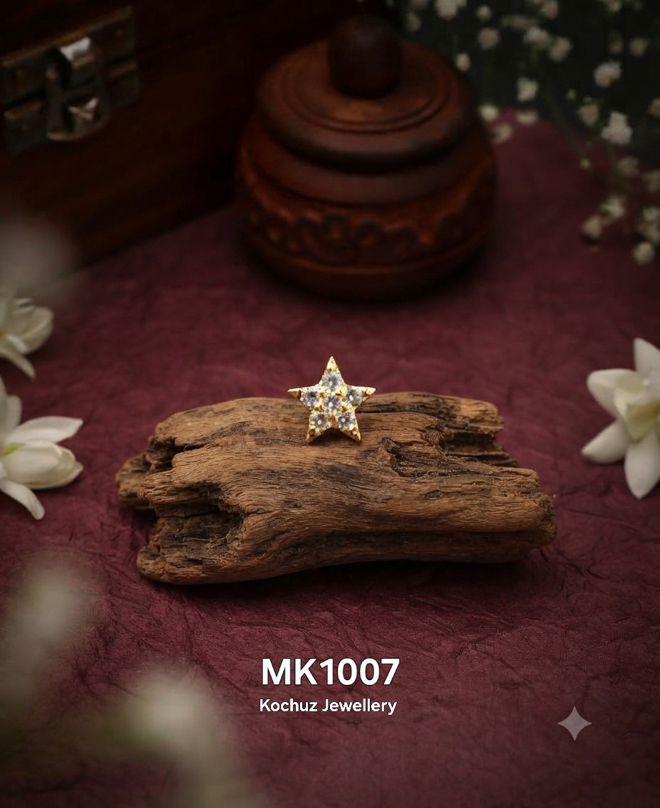 MK1007 -24 Karat Gold Plated Nose Pin