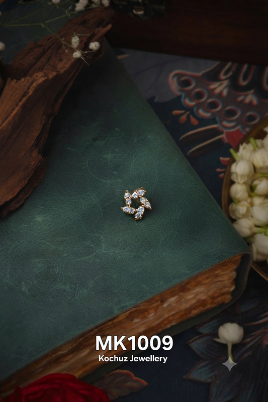 MK1009 -24 Karat Gold Plated Nose Pin