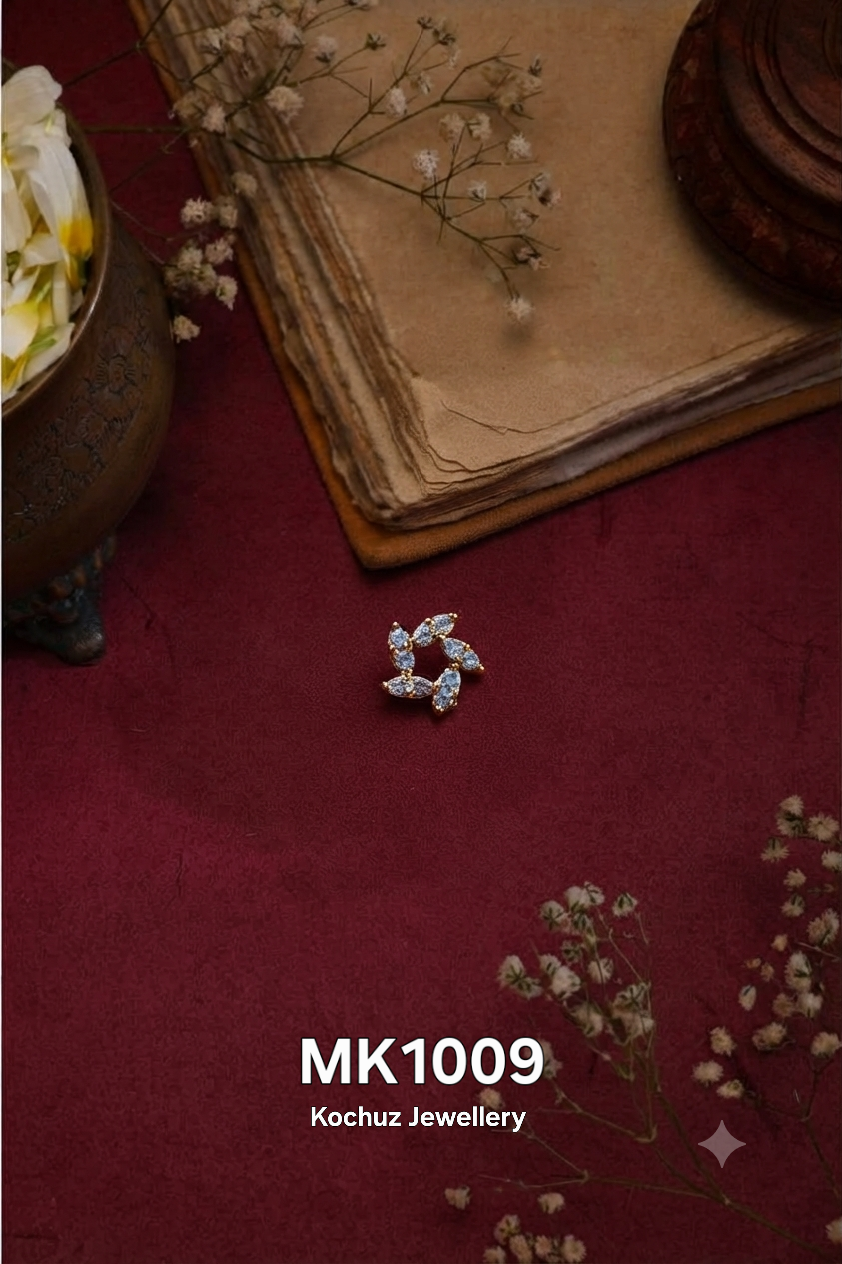 MK1009 -24 Karat Gold Plated Nose Pin