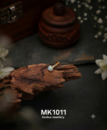 MK1011 -24 Karat Gold Plated Nose Pin