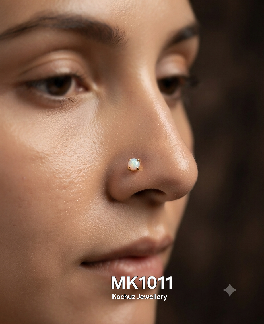 MK1011 -24 Karat Gold Plated Nose Pin
