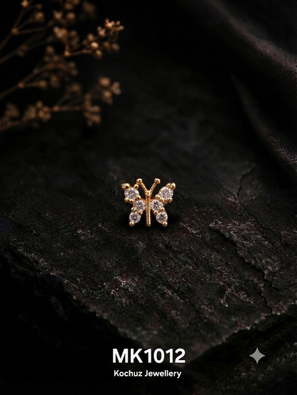 MK1012 -24 Karat Gold Plated Nose Pin