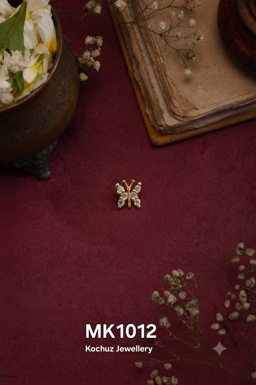 MK1012 -24 Karat Gold Plated Nose Pin