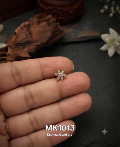 MK1013 -24 Karat Gold Plated Nose Pin