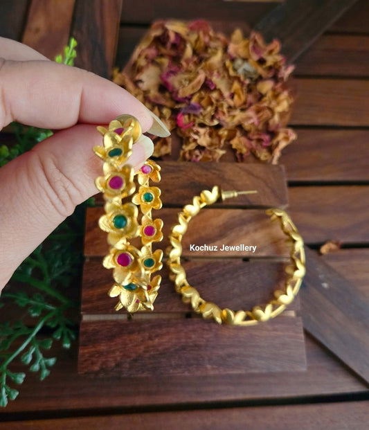 EAR1078 - Open Flower Hoops