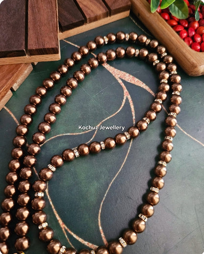 NECK1071 - Brown Shell Pearl Neckpiece