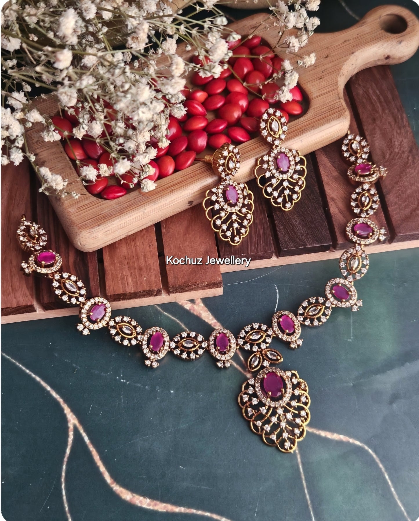 NECK1167 - AD Stone Neckpiece Set