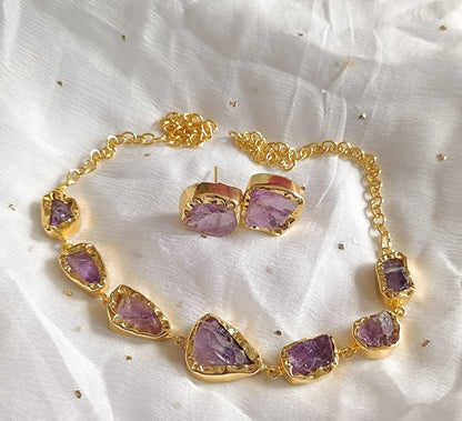 NECK1120 - Amethyst Short  Neckpiece