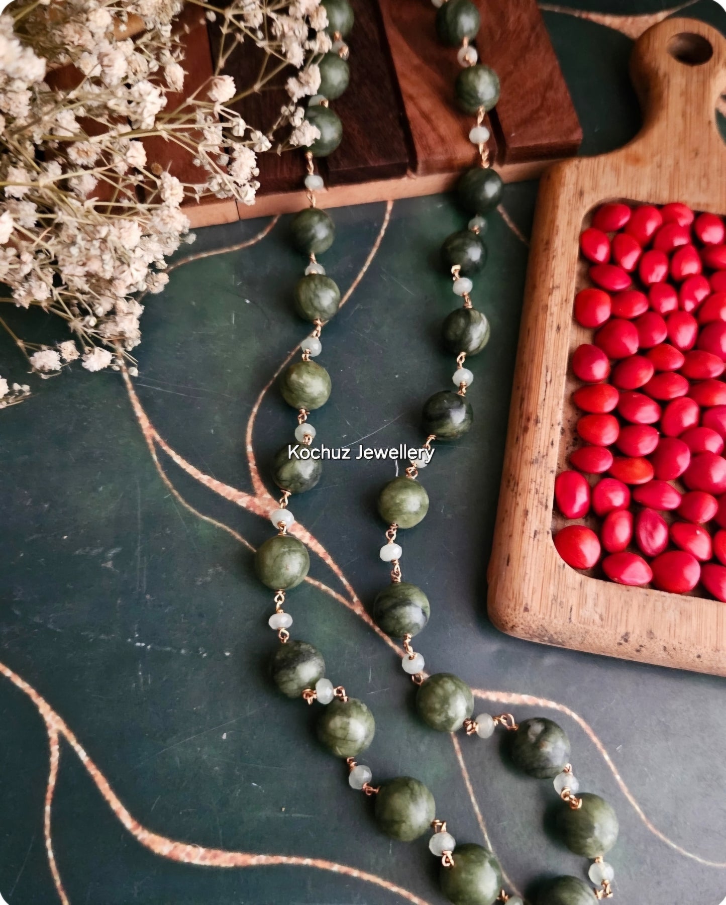 NECK1176 - Green Southern Jade Neckpiece