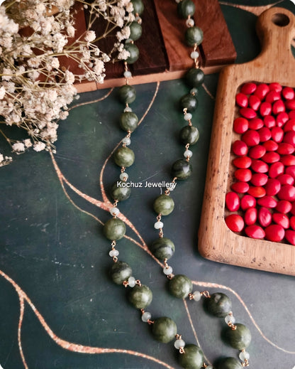 NECK1176 - Green Southern Jade Neckpiece