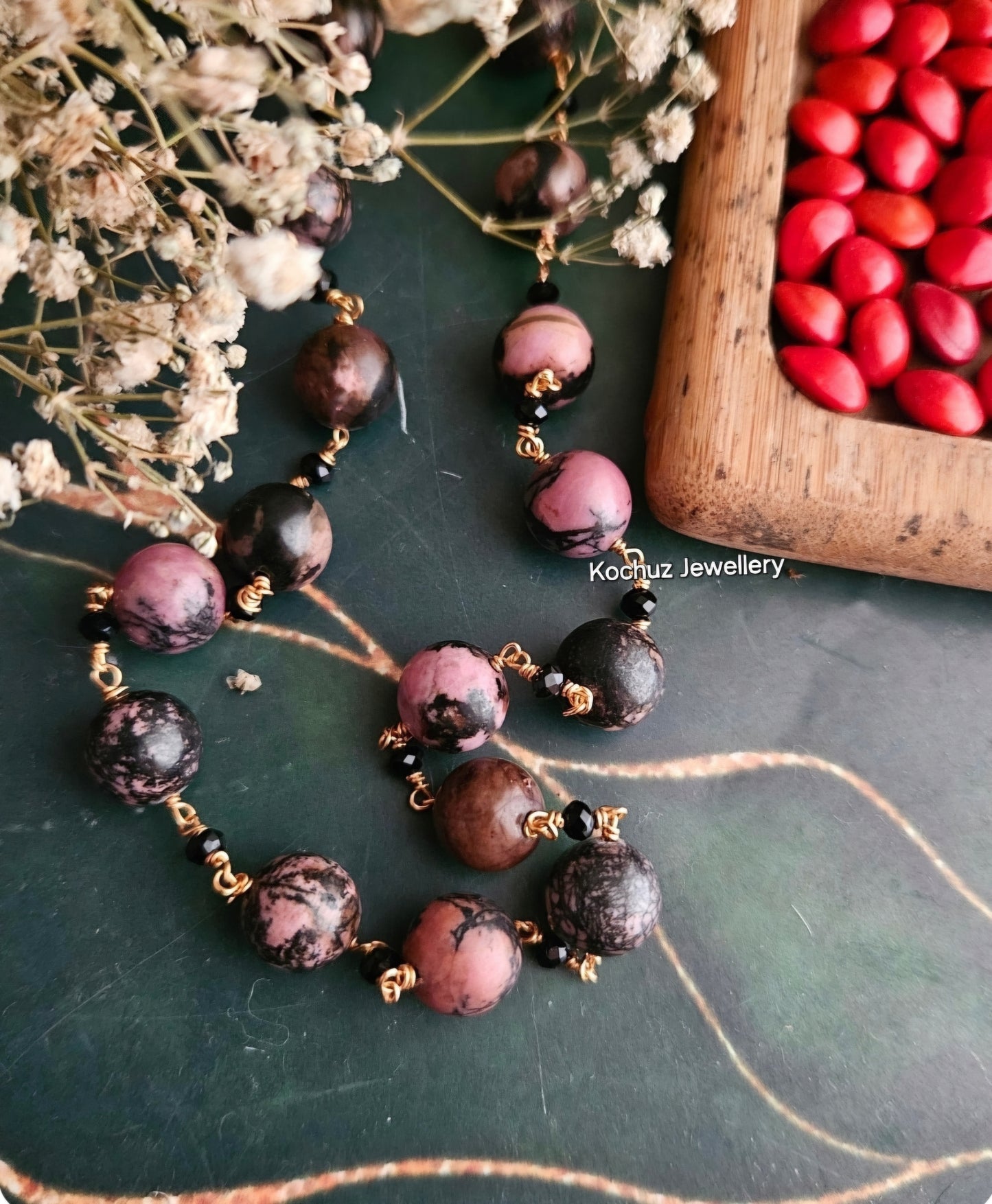 NECK1171 - Rhodonite Neckpiece