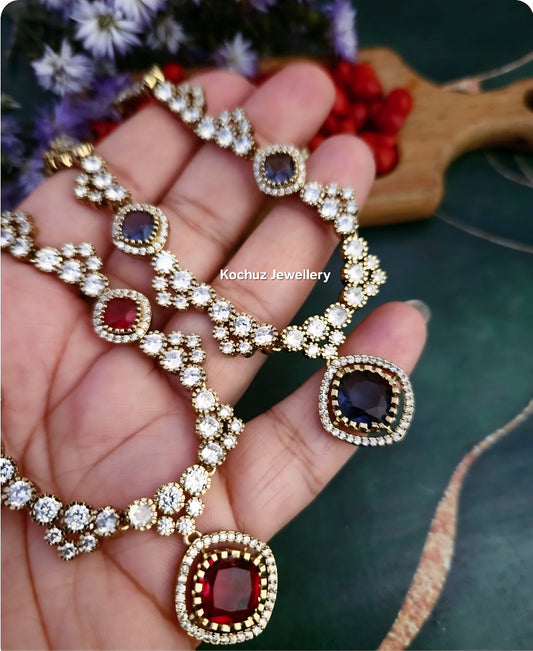NECK1300 - AD Stone Neckpiece