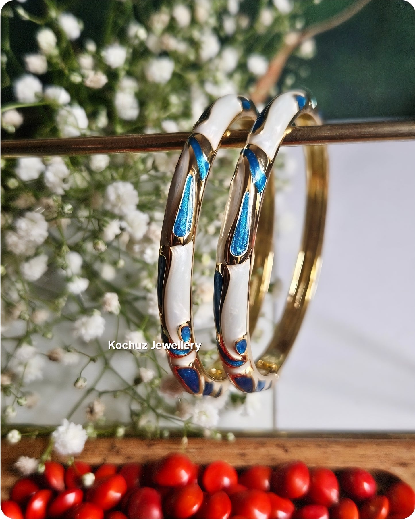 BANG1267 -Anti Tarnish Italian Enamel Meenakari Bangles