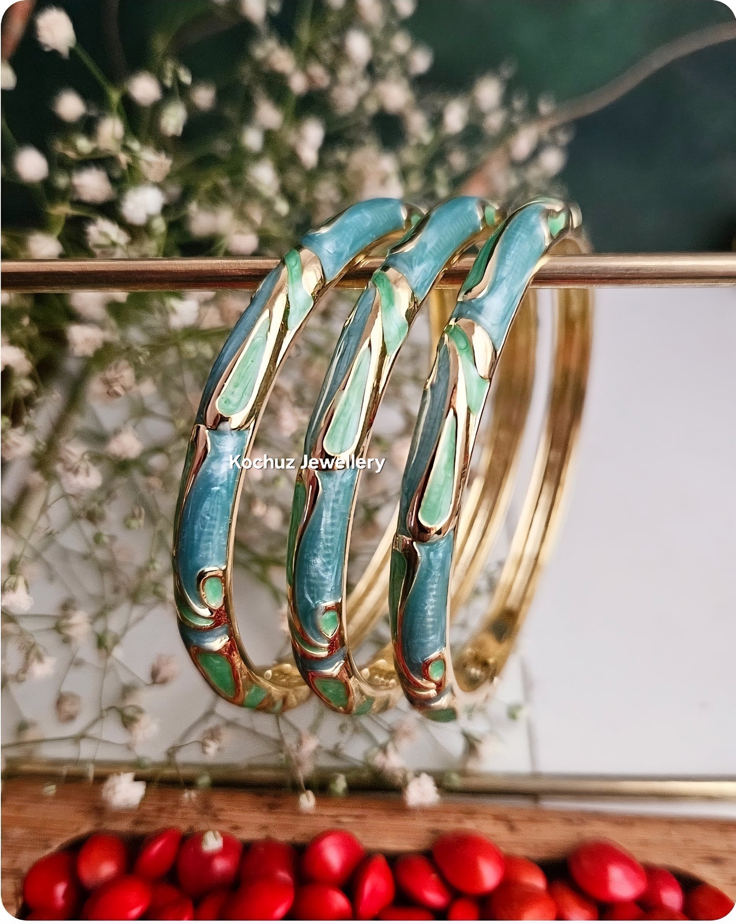 BANG1267 -Anti Tarnish Italian Enamel Meenakari Bangles