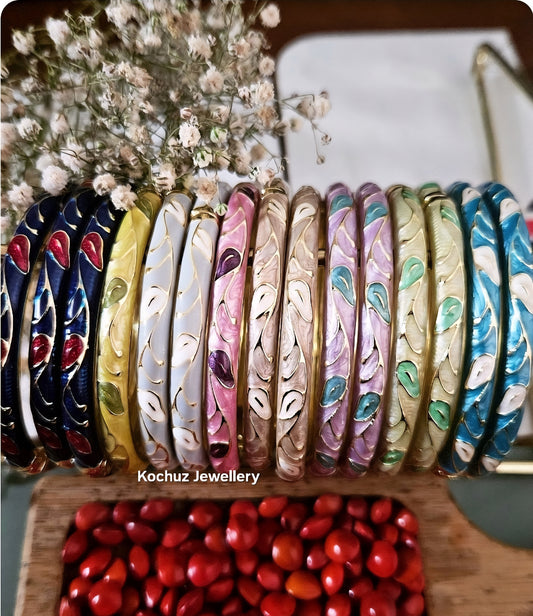 BANG1264 -Anti Tarnish Italian Enamel Meenakari Bangles