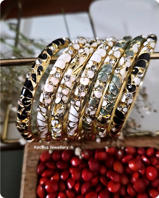 BANG1259 -Anti Tarnish Italian Enamel Meenakari Bangles