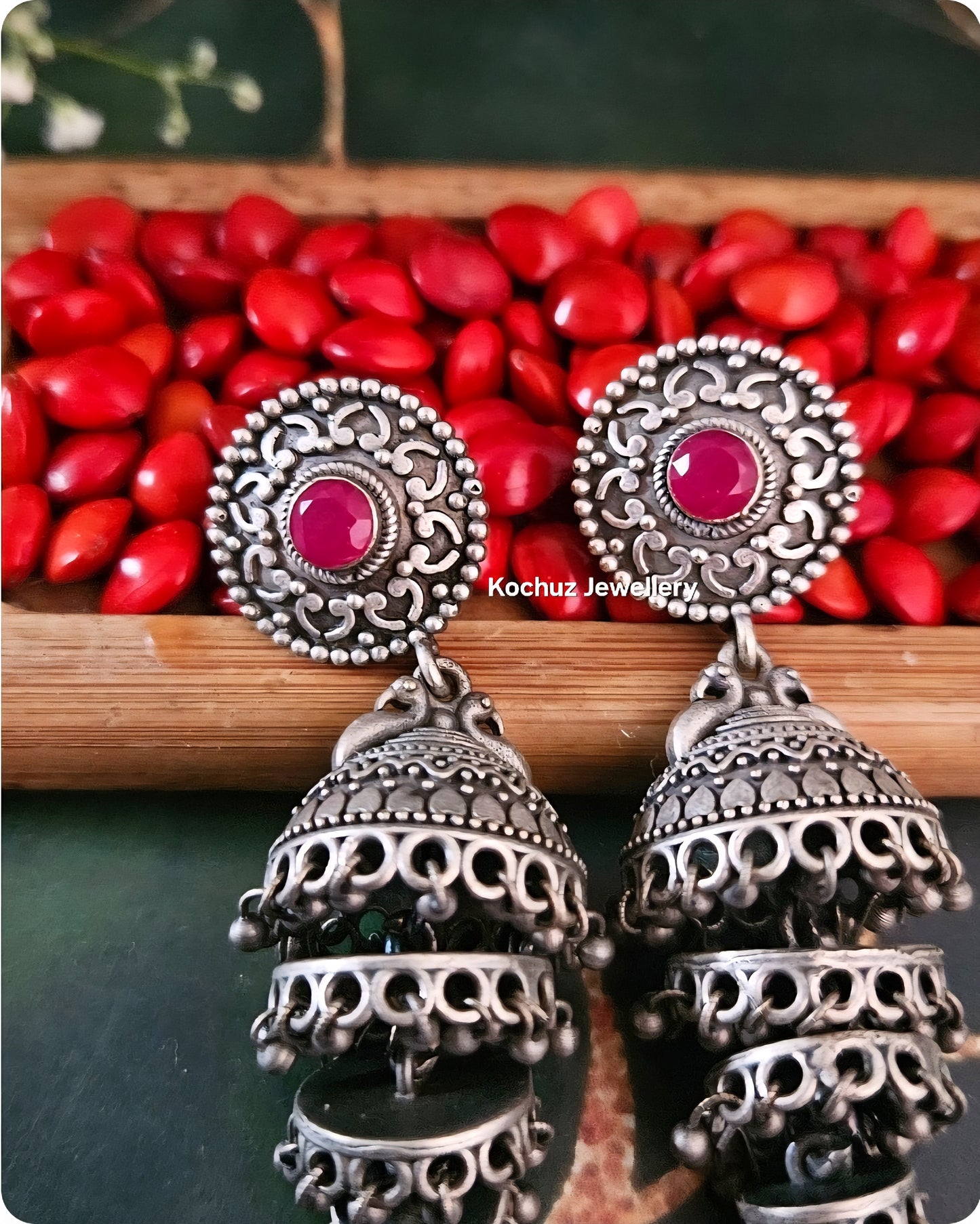 EAR1259 - Silver Look Alike Jhumka