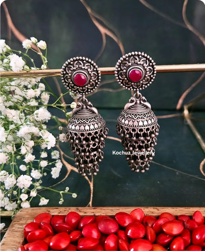 EAR1259 - Silver Look Alike Jhumka