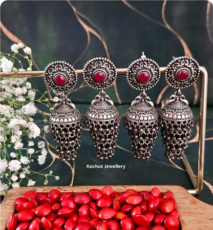 EAR1259 - Silver Look Alike Jhumka