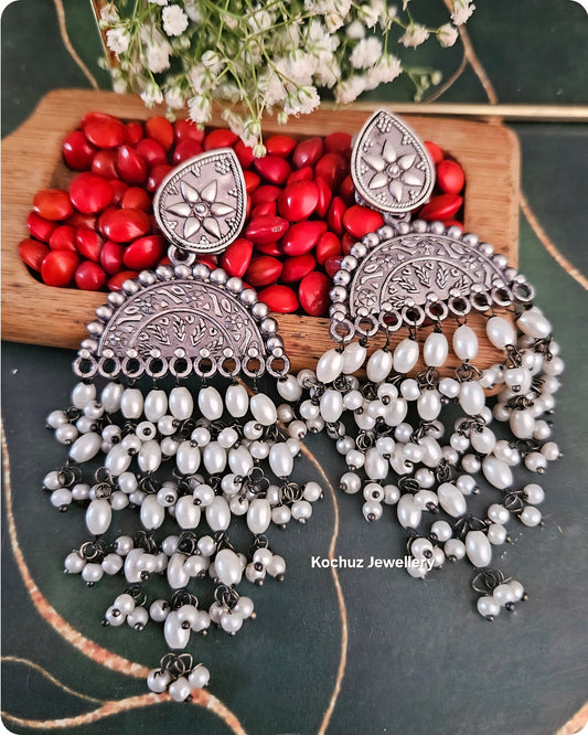 EAR1260 - Silver Look Alike Jhumka