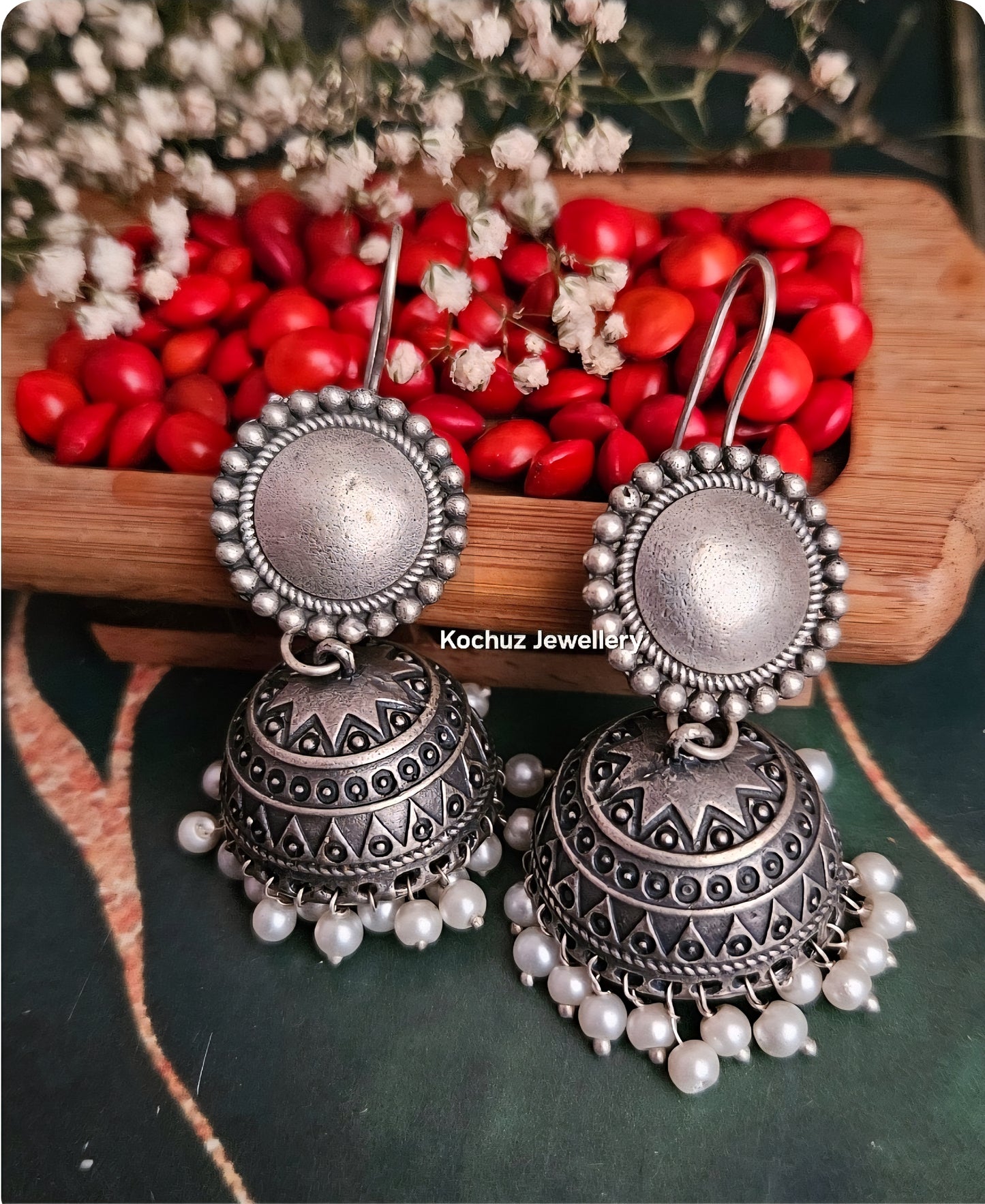 EAR1265 - Silver Look Alike Jhumka