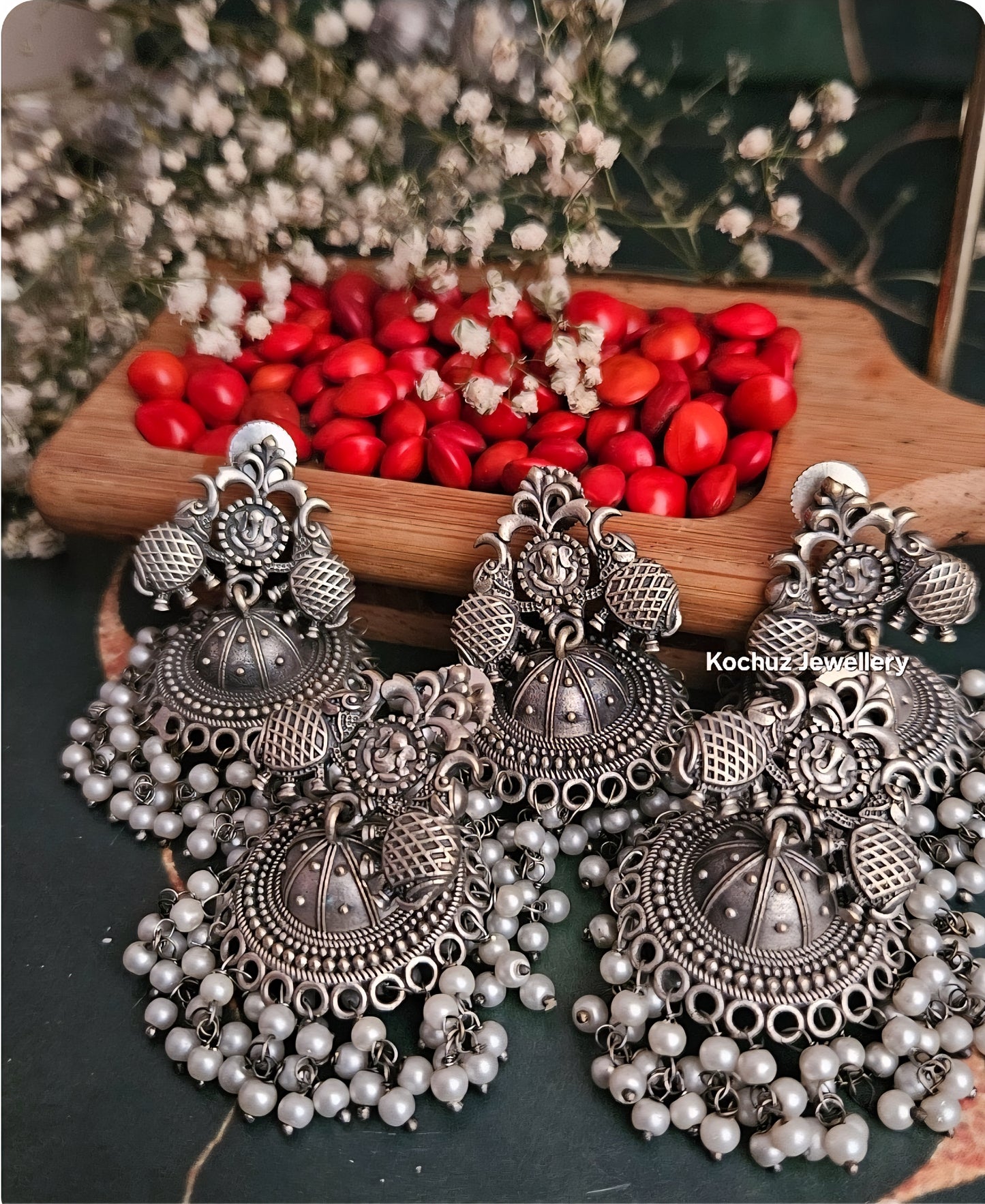 EAR1266 - Silver Look Alike Jhumka