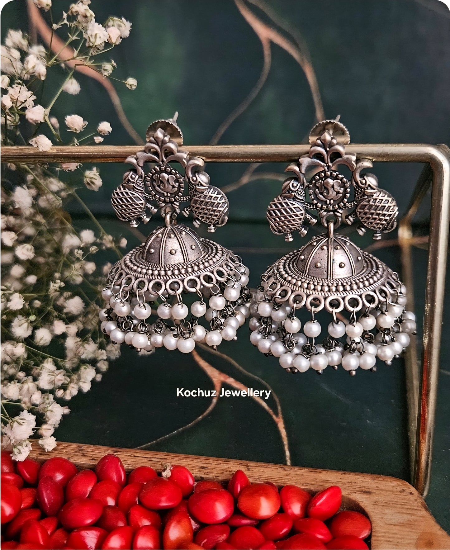 EAR1266 - Silver Look Alike Jhumka