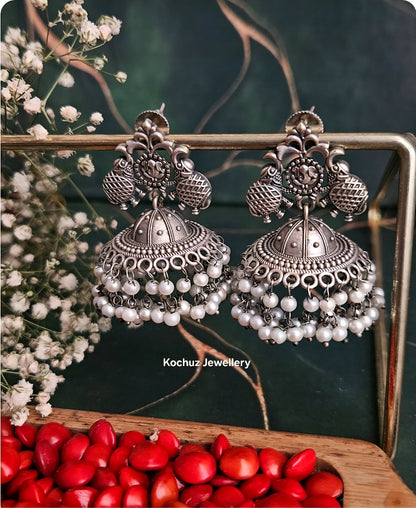 EAR1266 - Silver Look Alike Jhumka
