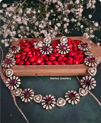 NECK1298 - Stone Neckpiece Set