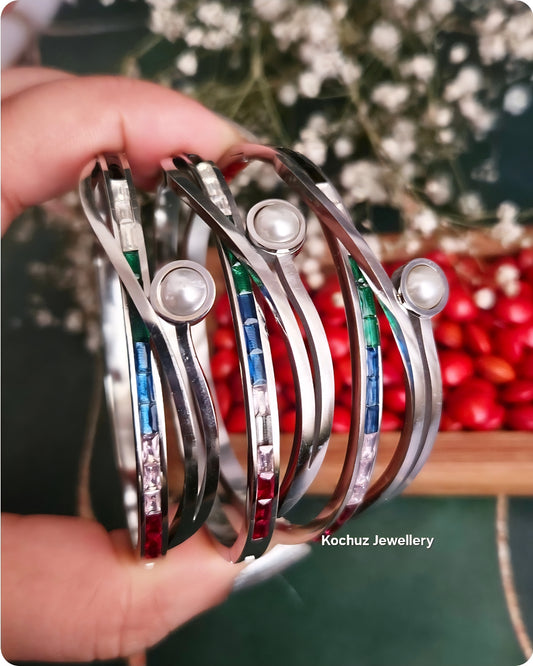 BANG1138 -Anti Tarnish Bangles (Silver Finish)