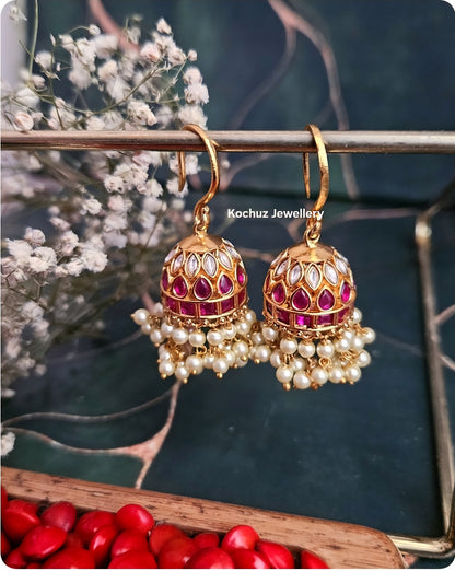 EAR1258 - Premium Kemp Style Hook jhumka