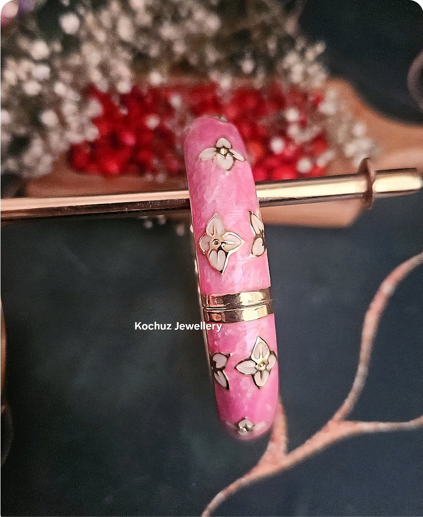 BANG1270 - Anti Tarnish Italian Enamel Meenakari Vintage Bangle