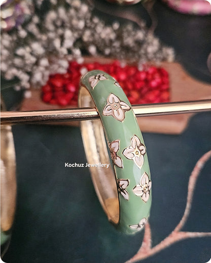 BANG1269 - Anti Tarnish Italian Enamel Meenakari Vintage Bangle