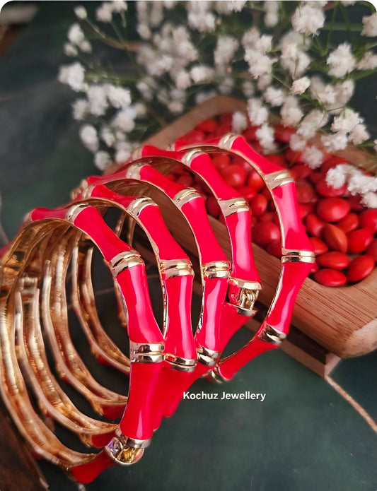 BANG1276 - Anti Tarnish Italian Enamel Meenakari Vintage Bangle