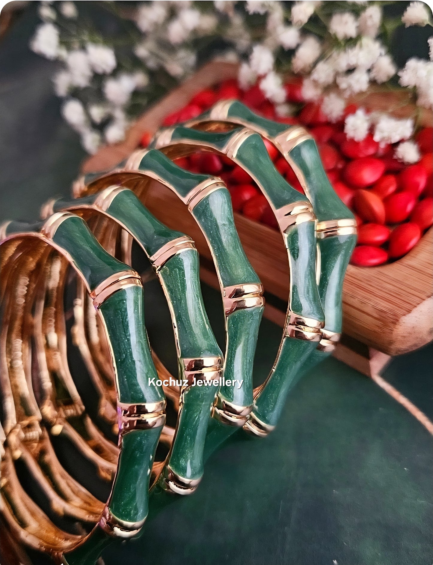 BANG1277 - Anti Tarnish Italian Enamel Meenakari Vintage Bangle