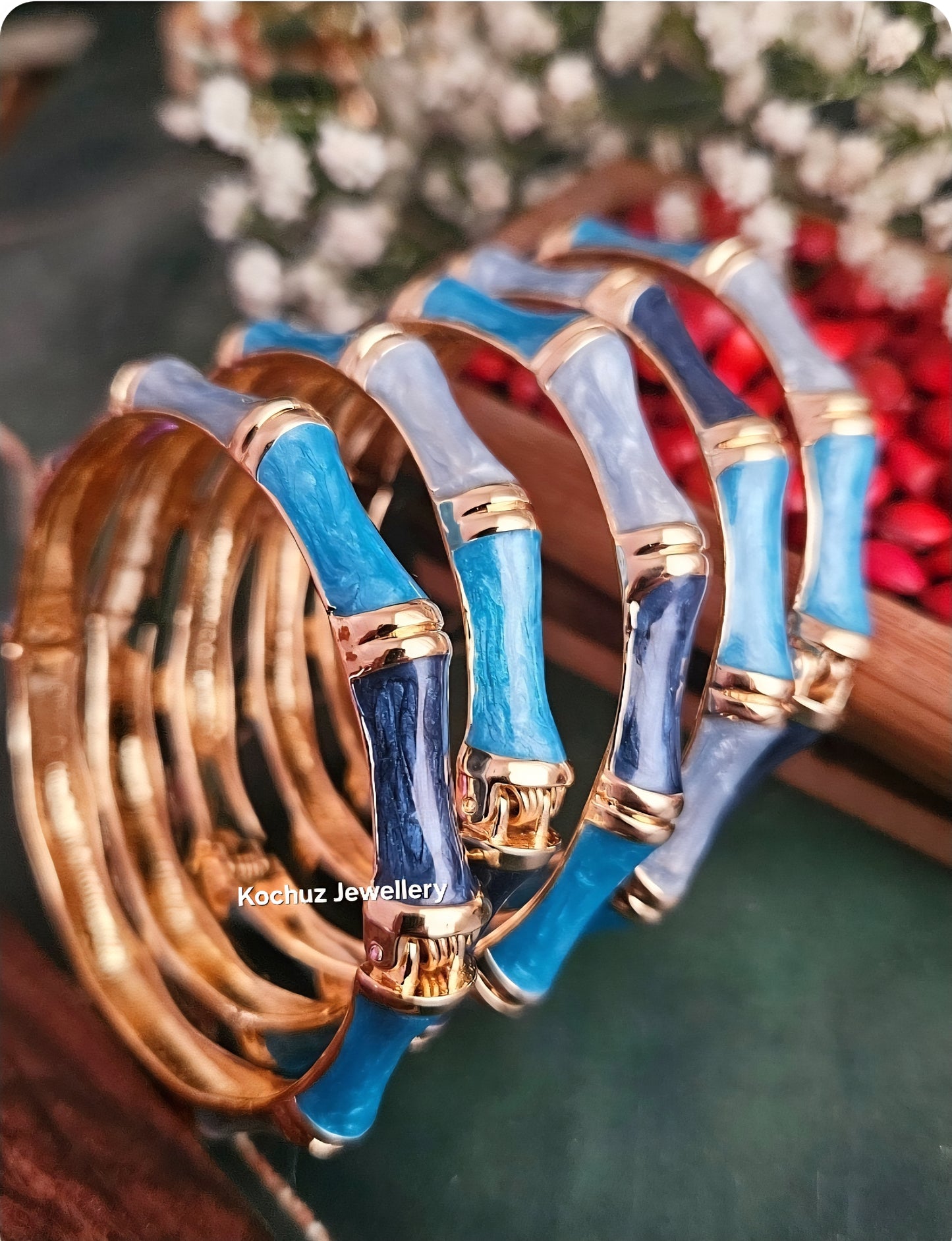 BANG1280 - Anti Tarnish Italian Enamel Meenakari Vintage Bangle