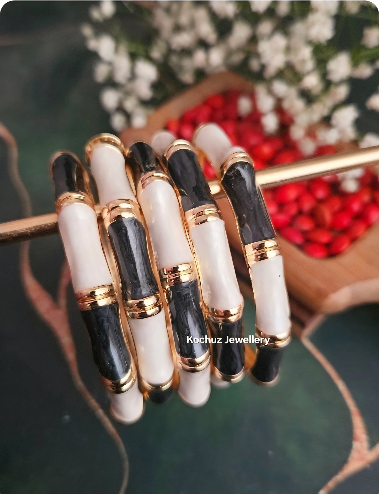 BANG1281 - Anti Tarnish Italian Enamel Meenakari Vintage Bangle