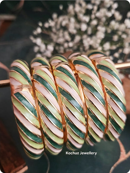 BANG1284 - Anti Tarnish Italian Enamel Meenakari Vintage Bangle