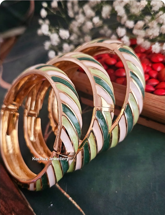 BANG1284 - Anti Tarnish Italian Enamel Meenakari Vintage Bangle