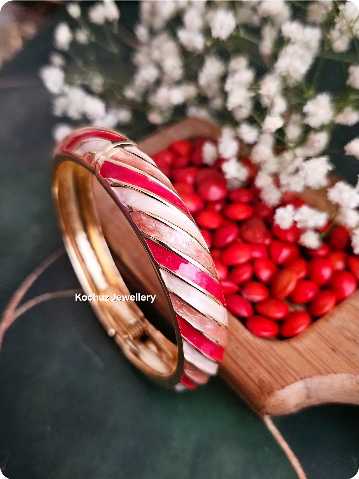 BANG1282 - Anti Tarnish Italian Enamel Meenakari Vintage Bangle