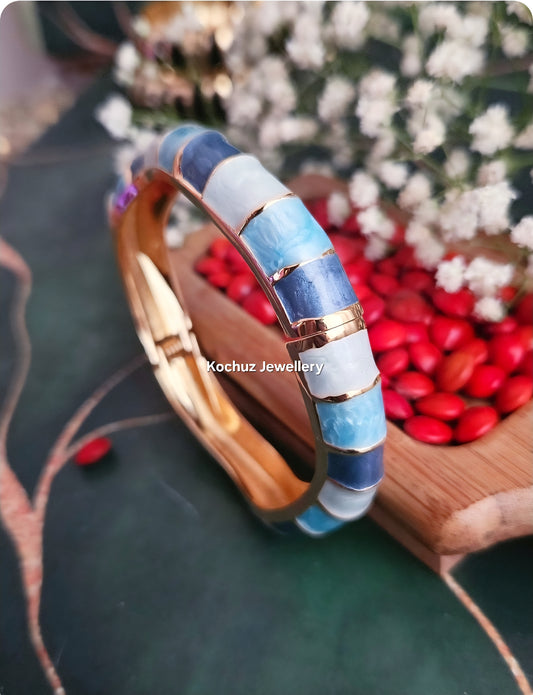 BANG1286 - Anti Tarnish Italian Enamel Meenakari Vintage Bangle