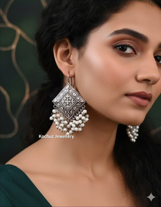 EAR1267 - Silver Look Alike Jhumka